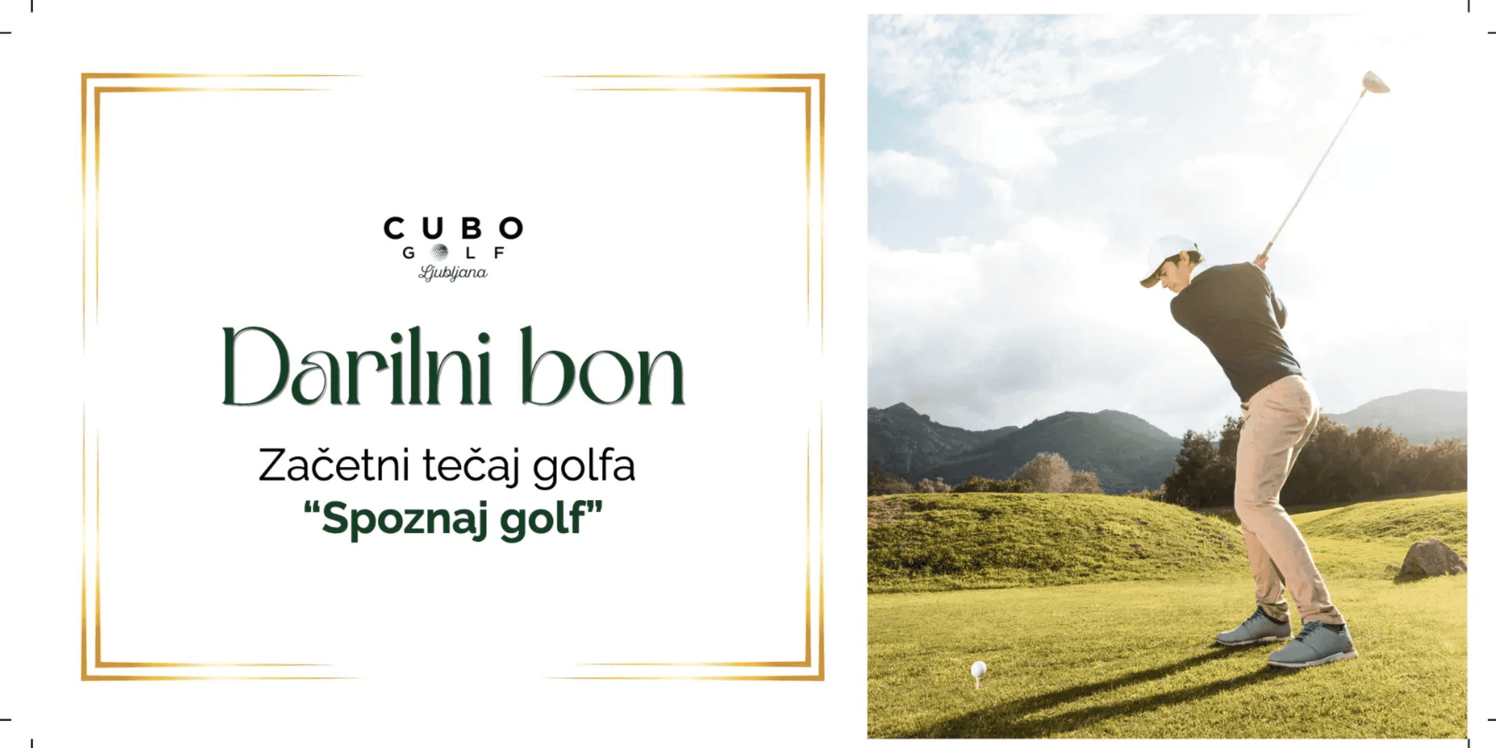 Začetni tečaj golfa "Spoznaj golf"